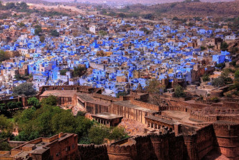 La ciudad azul de Jodhpur desde las murallas de la Fortaleza de Mehrangarh - Foto de Cyril Papot