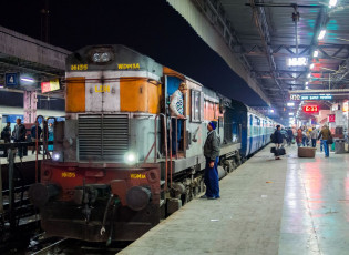 Paradas de tren en la estación de Sawai Madhopur. India tiene la red de trenes más grande del mundo en la que viajan alrededor de 15 millones de personas diariamente © B.Panupong/ Shutterstock
