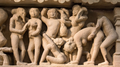 Grupo de templos occidentales de Khajuraho, famosos por sus esculturas eróticas, India - Imagen OlegD